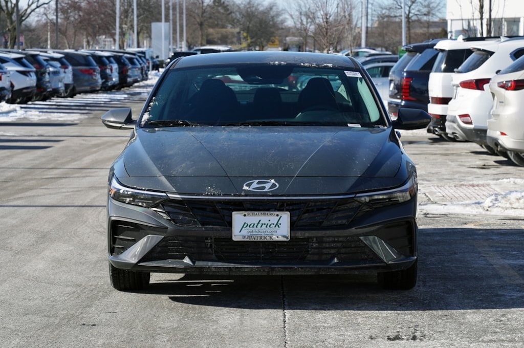 New 2026 Hyundai Elantra Hybrid Blue Sedan