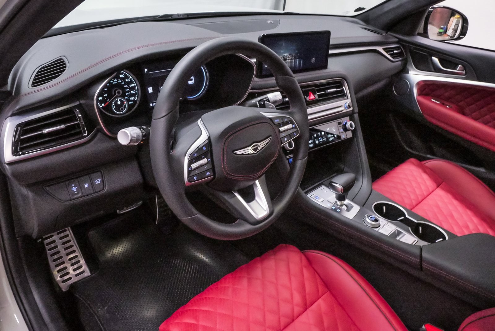 Certified 2025 GENESIS G70 Sport Advanced with VIN KMTG54SE3SU145045 for sale in Spring, TX