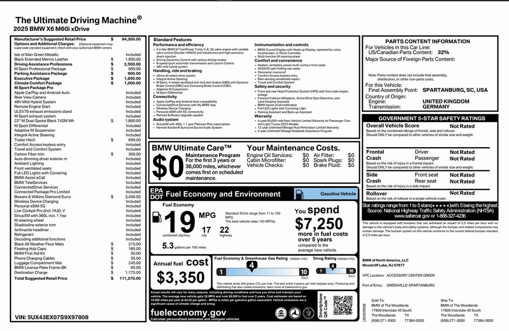 Used 2025 BMW X6 M60i Coupe