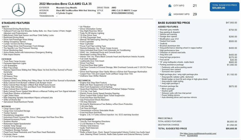 Used 2022 Mercedes-Benz CLA AMG CLA 35 Coupe