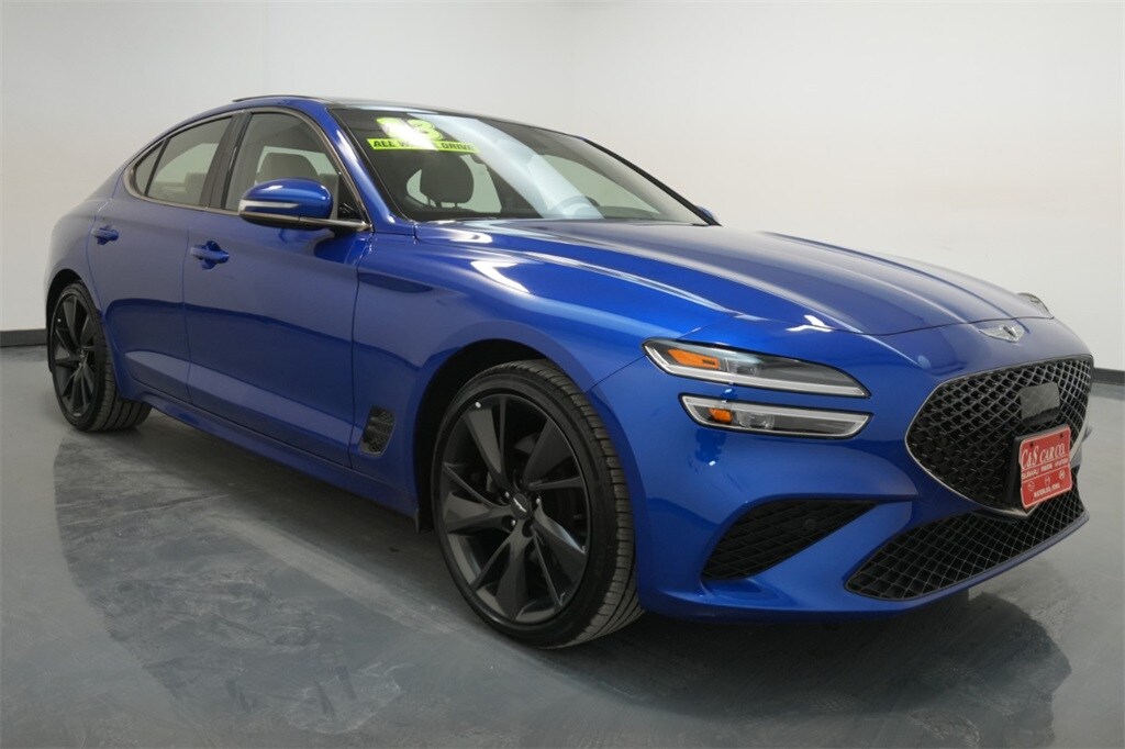 Used 2023 GENESIS G70 Standard with VIN KMTG34TA7PU107813 for sale in Waterloo, IA