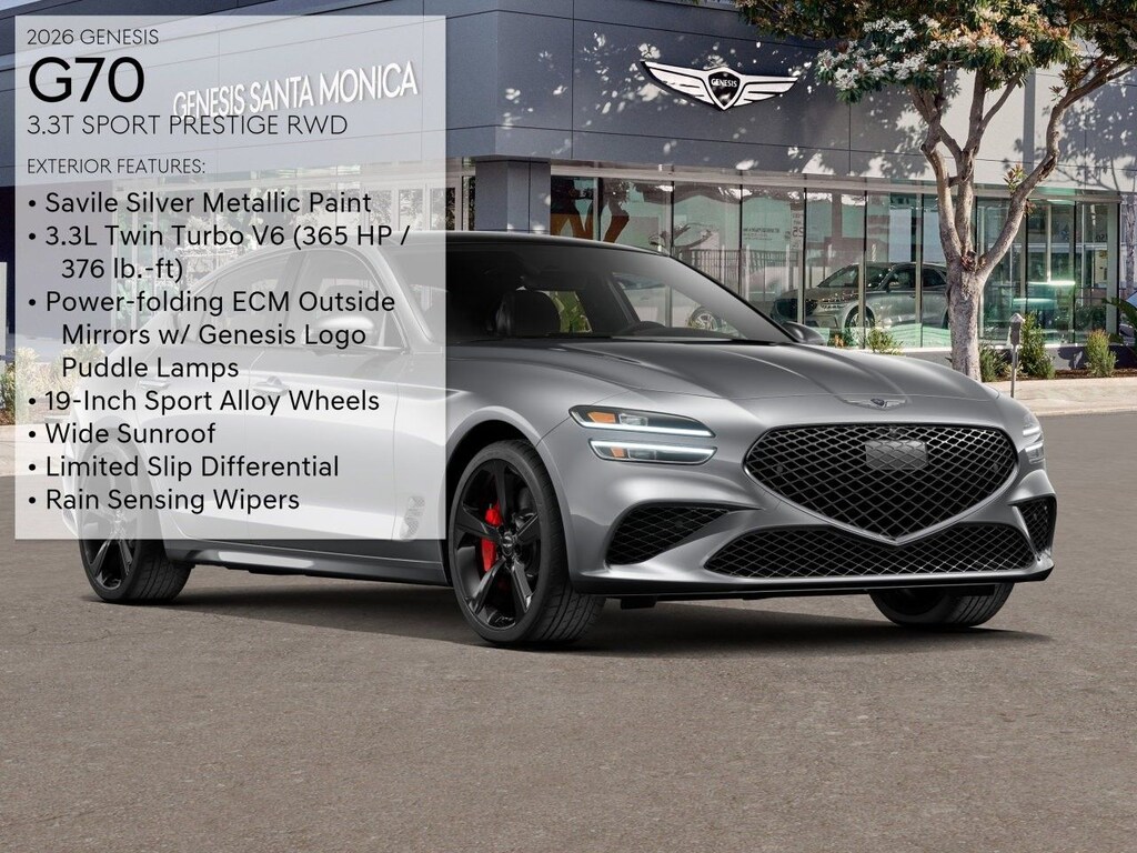 New 2026 Genesis G70 3.3T Sport Prestige RWD Sedan