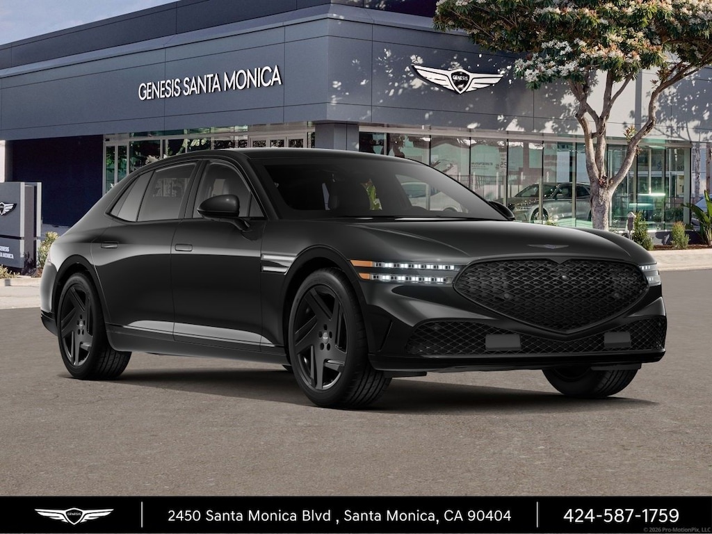 New 2026 Genesis G90 3.5T e-SC Prestige Black Sedan