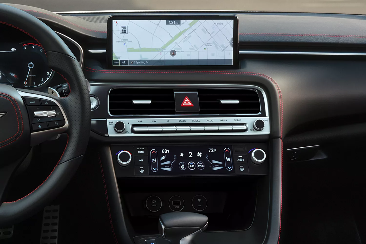 Dashboard showing Genesis Connected Services features