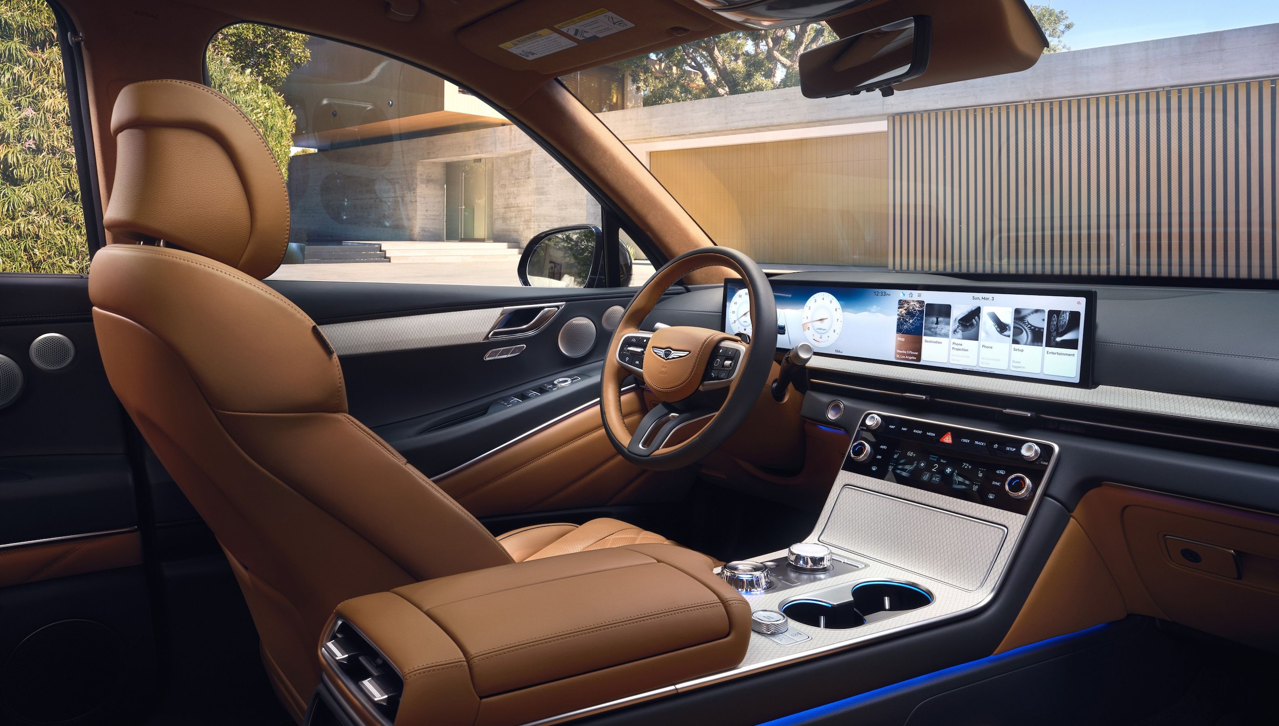 The front seats of the 2026 Genesis GV80