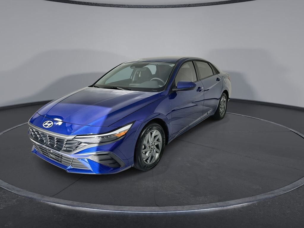 Certified 2025 Hyundai Elantra Hybrid Blue Sedan