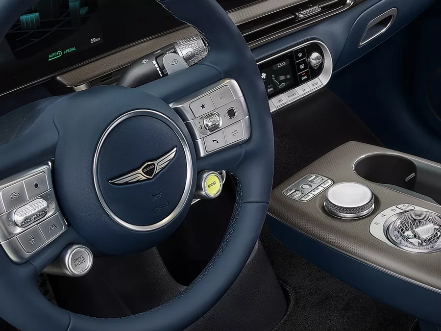 Dashboard of a vehicle equipped with Genesis safety features