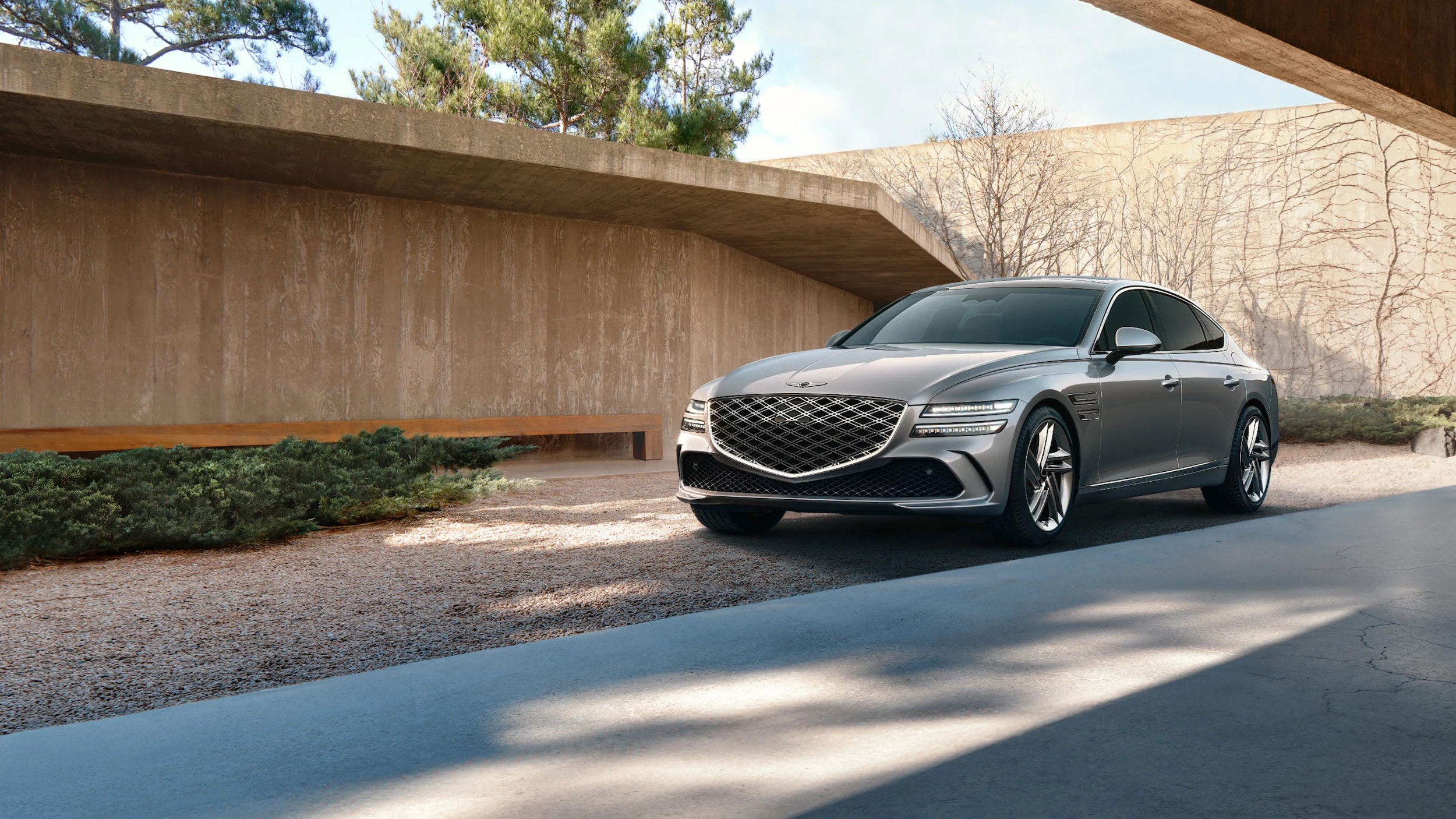 A parked Certified Pre-Owned Genesis vehicle