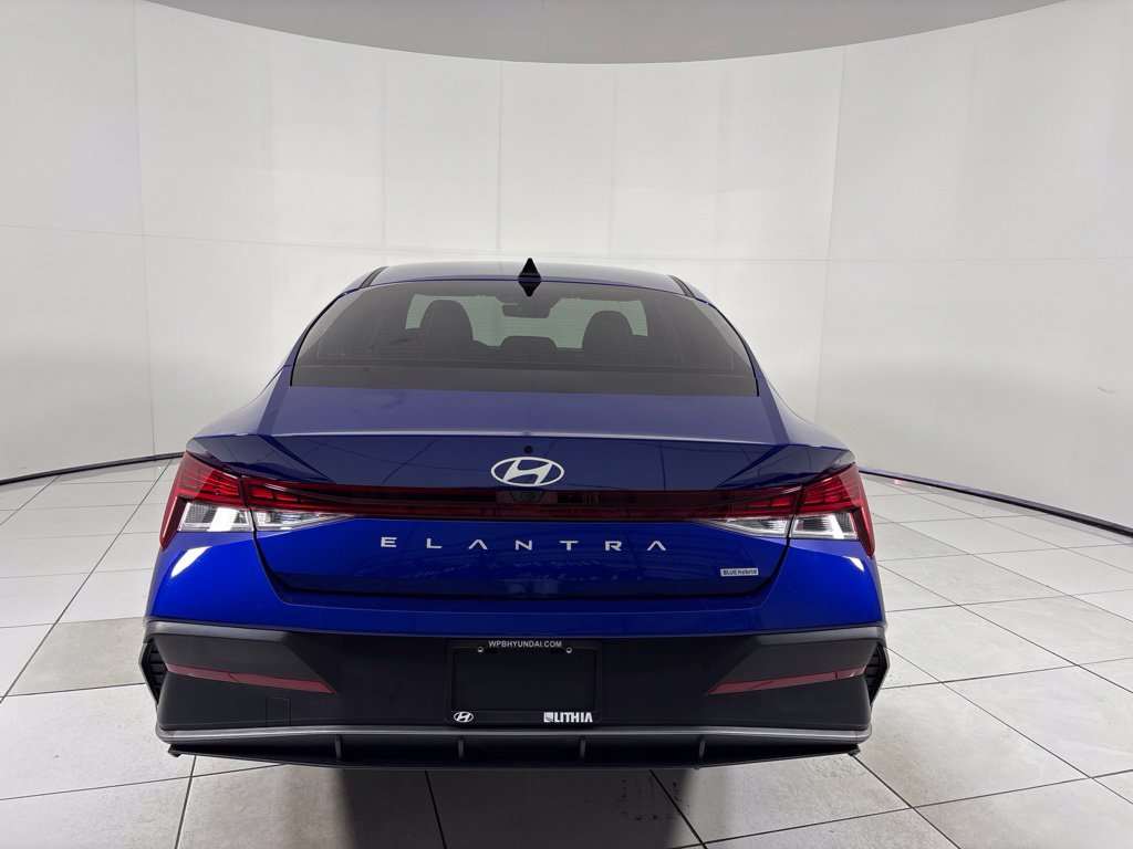 Used 2025 Hyundai Elantra Hybrid Blue Sedan