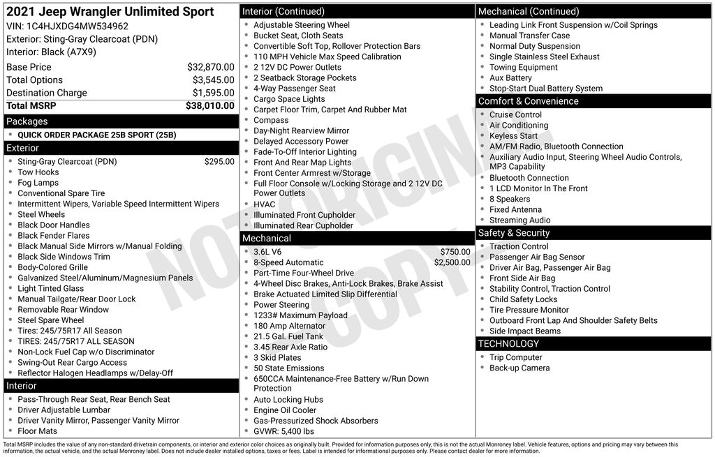 2021 Jeep Wrangler Unlimited Sport - Photo 45