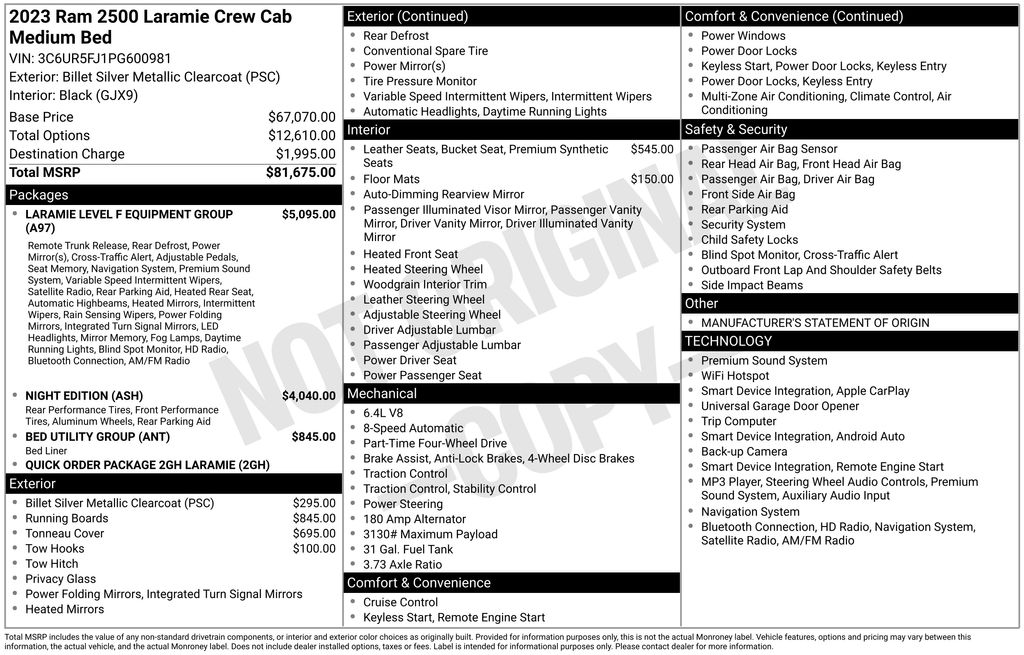3C6UR5FJ1PG600981