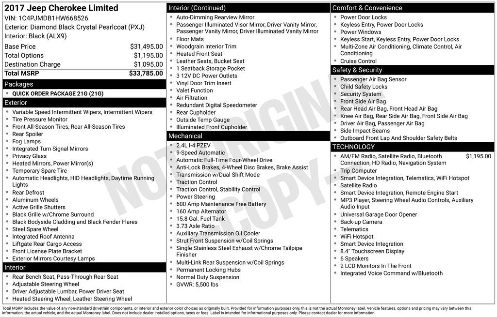 Certified 2017 Jeep Cherokee Limited with VIN 1C4PJMDB1HW668526 for sale in East Hartford, CT