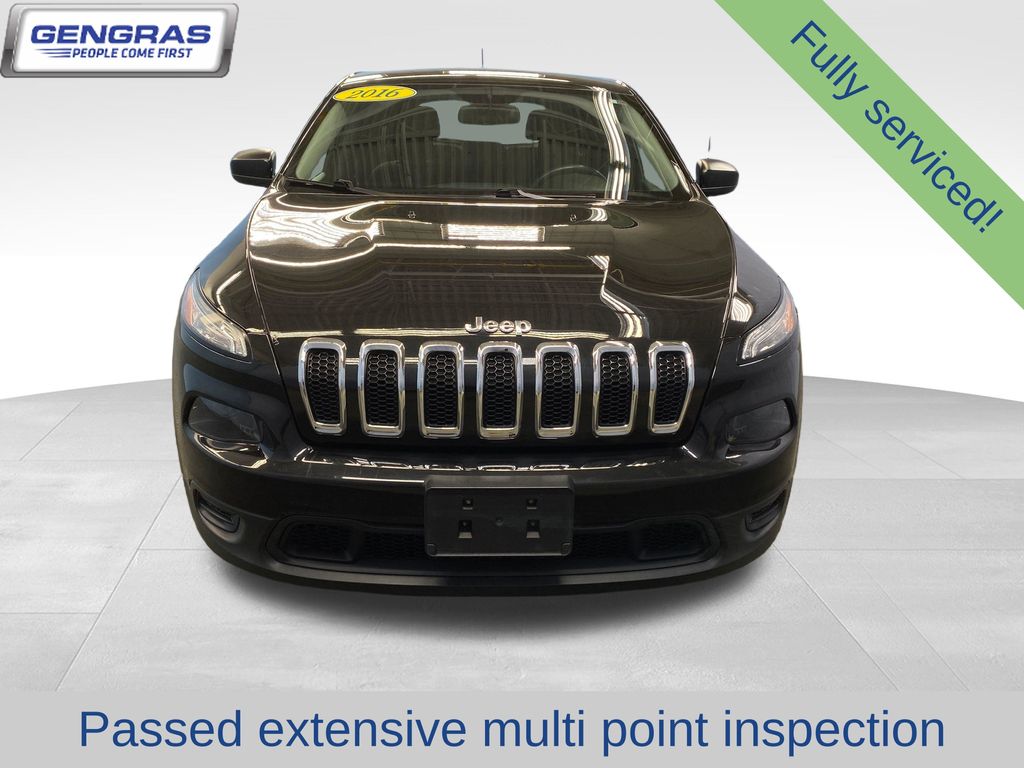 Certified 2016 Jeep Cherokee Sport with VIN 1C4PJLAB0GW125410 for sale in Plainville, CT