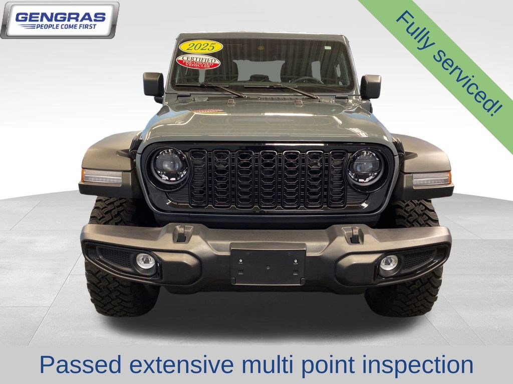 Certified 2025 Jeep Wrangler 4xe Willys 4XE with VIN 1C4RJXN67SW585802 for sale in Plainville, CT