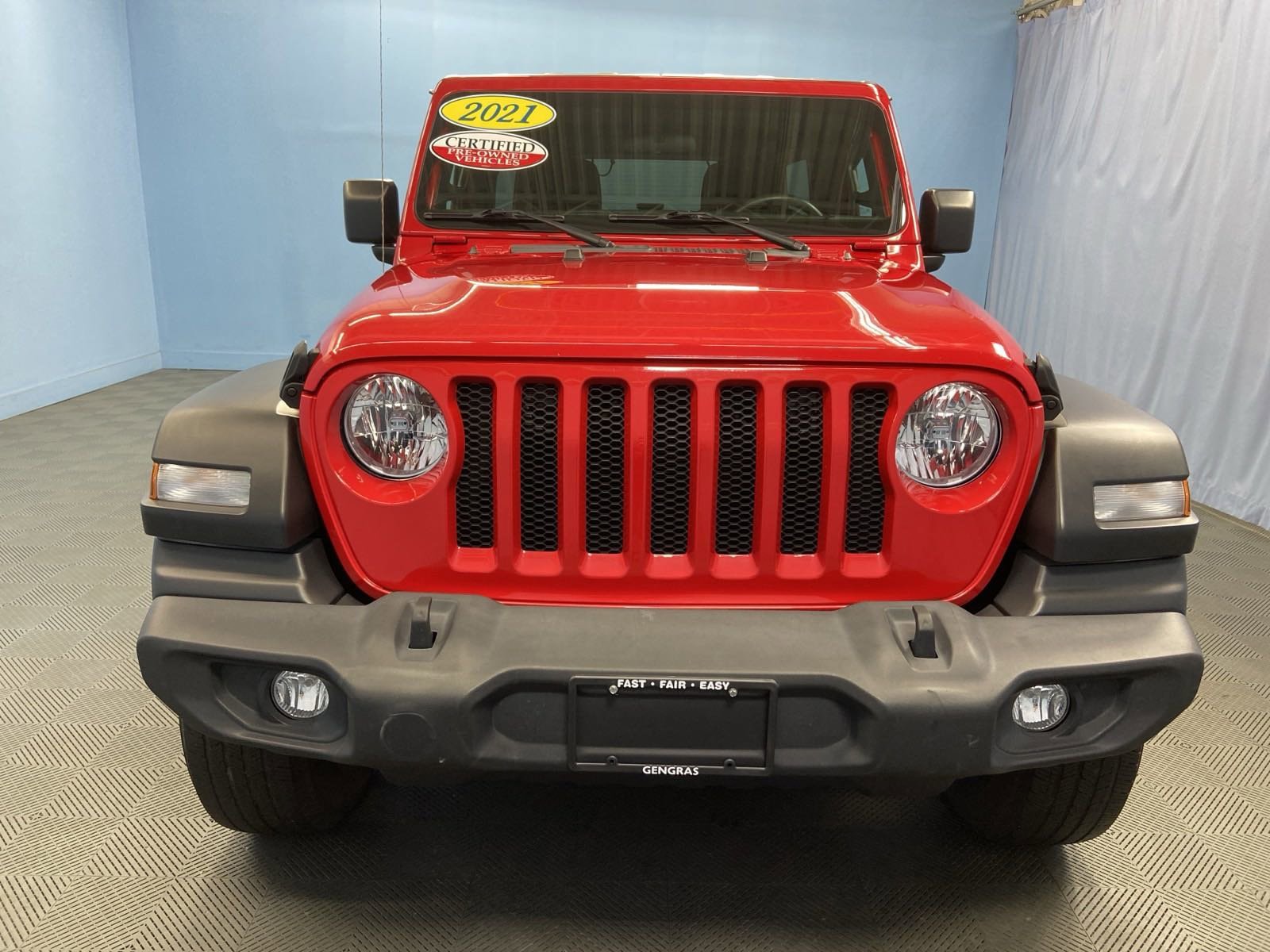 Certified 2021 Jeep Wrangler Unlimited Sport with VIN 1C4HJXDNXMW526394 for sale in Fairfield, CT