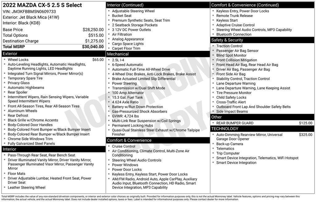 2022 Mazda CX-5 S Select Package Auto AWD's photo