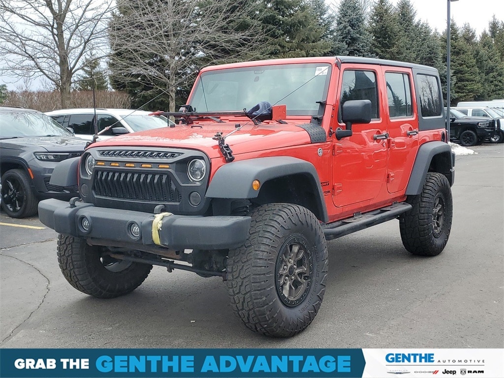 Used 2018 Jeep Wrangler JK Unlimited Sport with VIN 1C4BJWDGXJL839489 for sale in Saline, MI