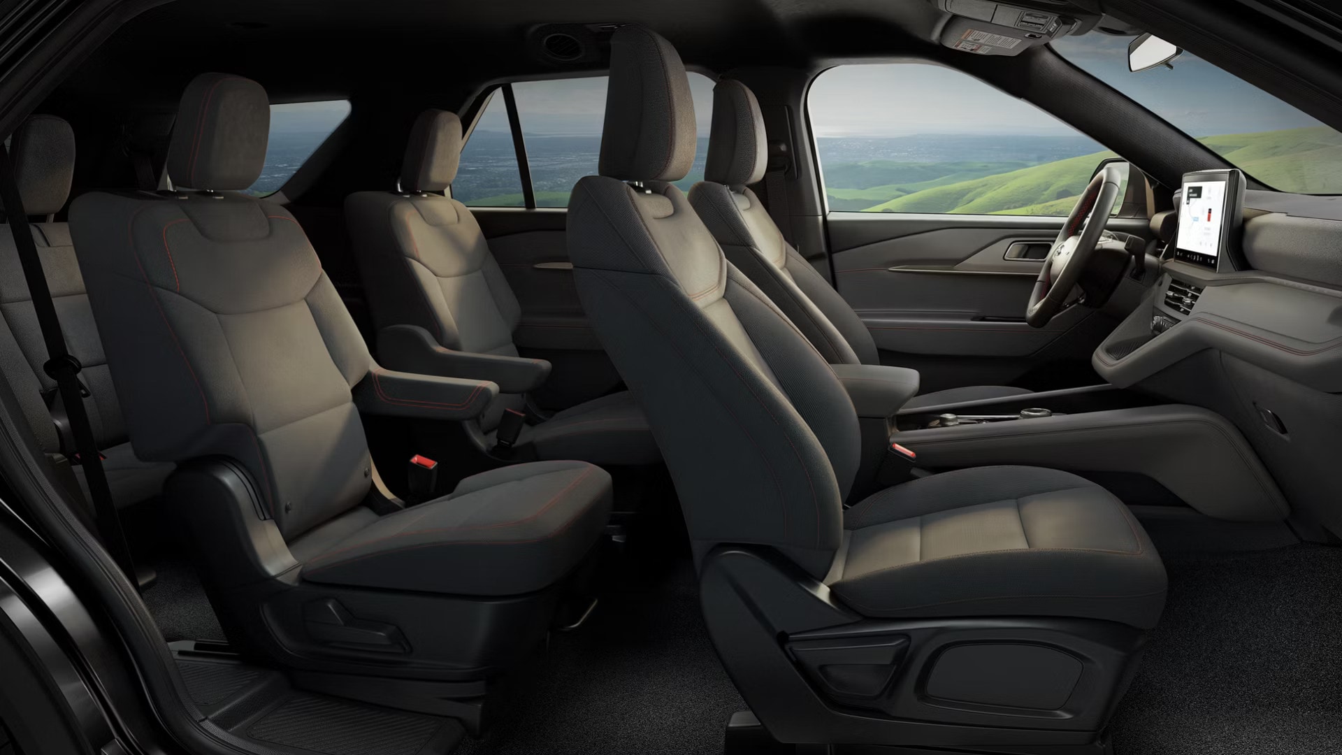 2027 Ford Explorer three-row SUV interior and cargo capability