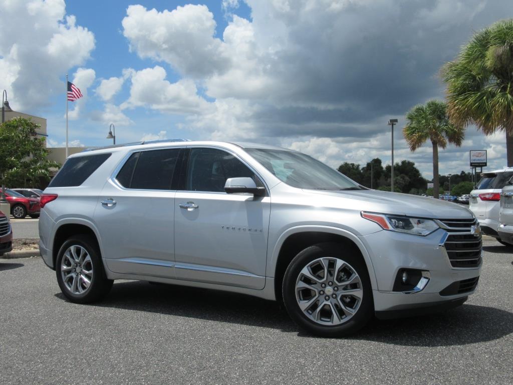 Used 2021 Chevrolet Traverse Premier with VIN 1GNERKKW7MJ207923 for sale in Wildwood, FL