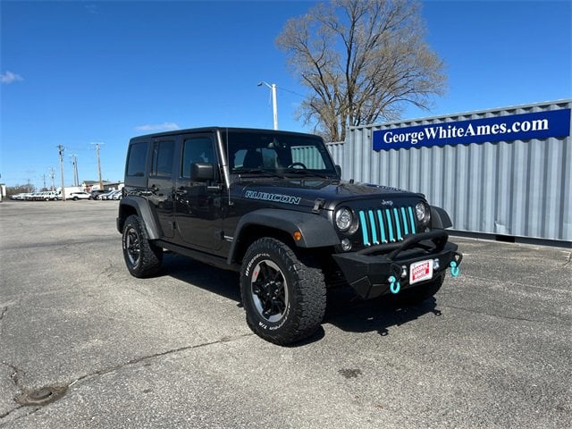 Used 2017 Jeep Wrangler Unlimited Rubicon with VIN 1C4BJWFG8HL687574 for sale in Ames, IA