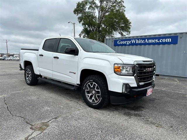 Used 2021 GMC Canyon AT4 with VIN 1GTG6FENXM1195965 for sale in Ames, IA