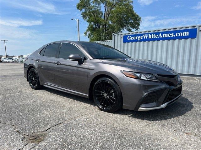 Used 2021 Toyota Camry XSE with VIN 4T1K31AKXMU025715 for sale in Ames, IA