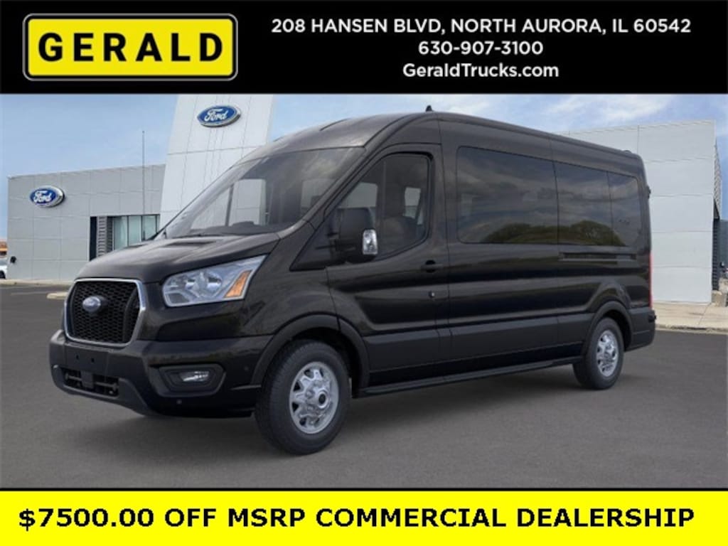 New 2025 Ford Transit-350 Passenger XLT Wagon Medium Roof Van