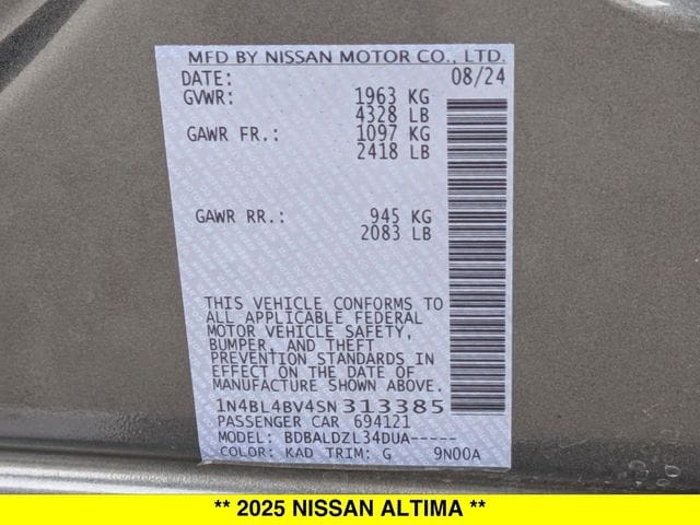 2025 Nissan Altima S - Photo 32