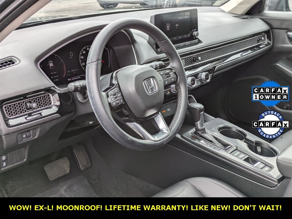 Certified 2023 Honda Civic Hatchback EX-L with VIN 19XFL1H70PE006553 for sale in North Aurora, IL