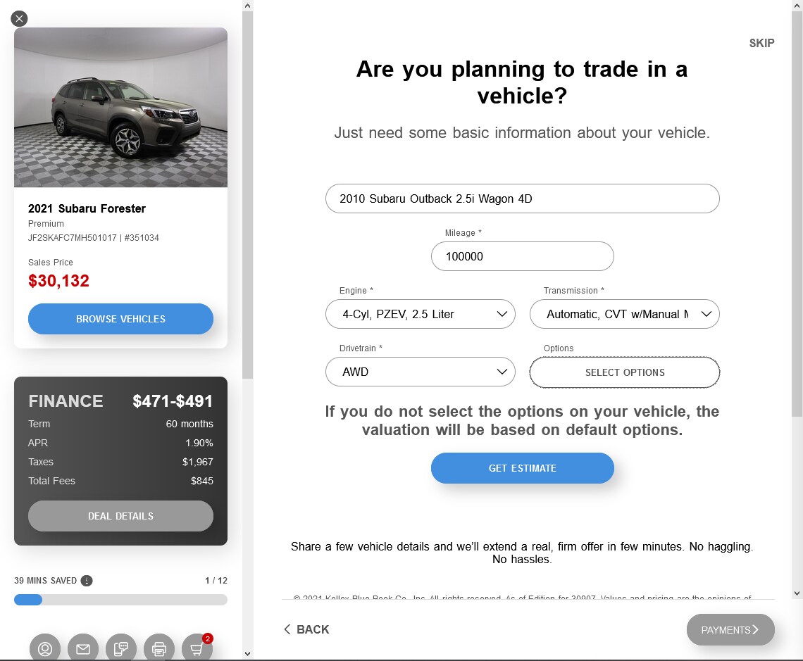 Trade-In Form