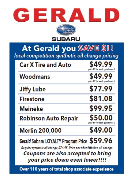 oil change prices