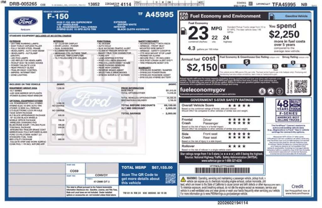 New 2026 Ford F-150 XLT Truck SuperCrew Cab