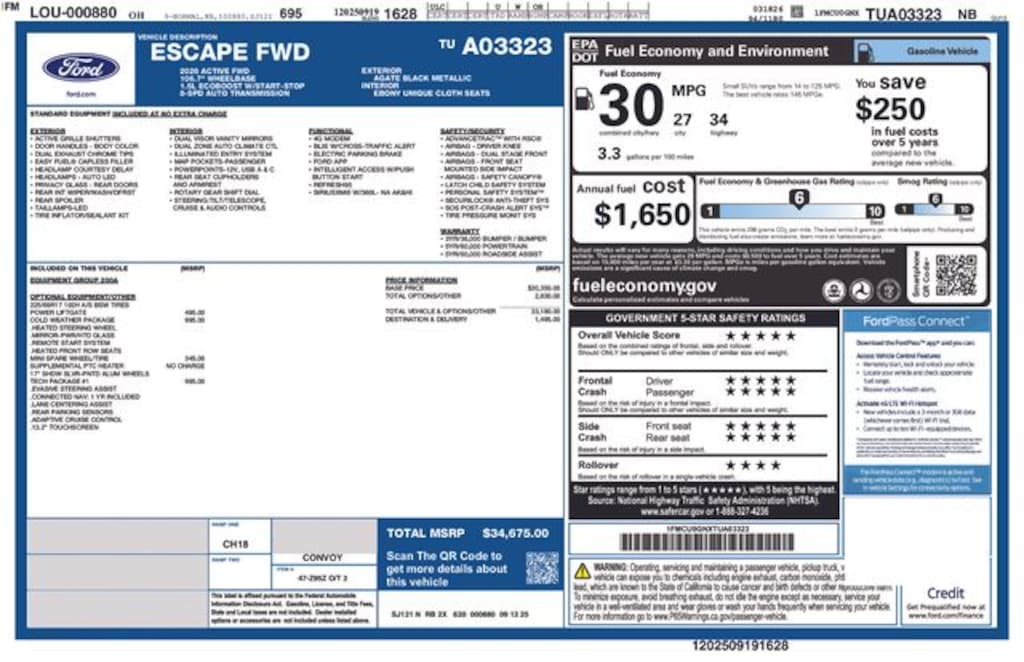 New 2026 Ford Escape Active SUV