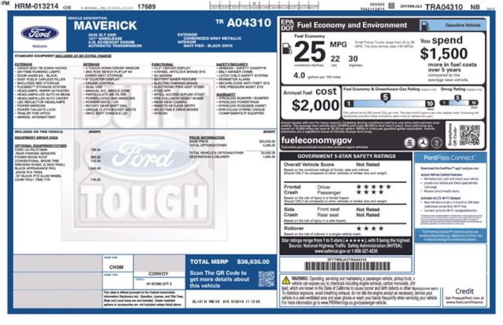 New 2026 Ford Maverick XLT Truck SuperCrew