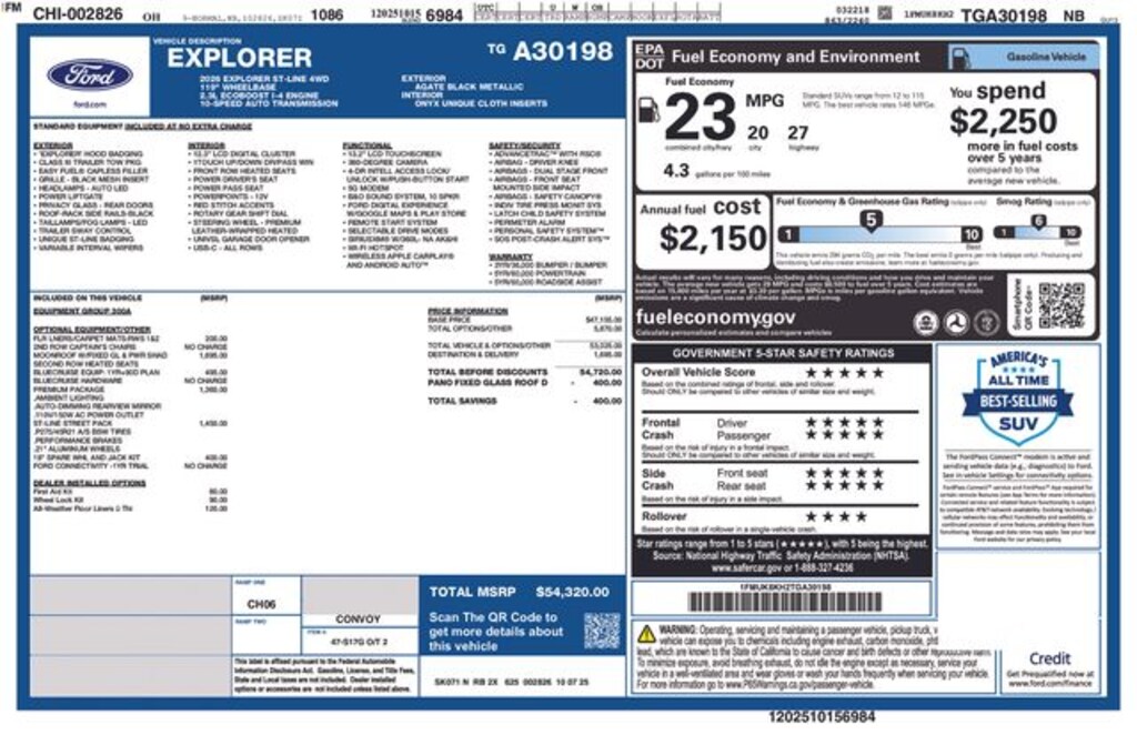 New 2026 Ford Explorer ST-Line SUV