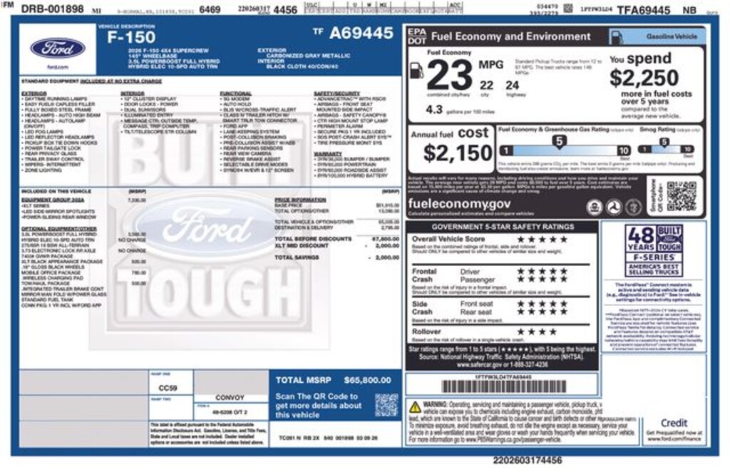 New 2026 Ford F-150 XLT Truck SuperCrew Cab