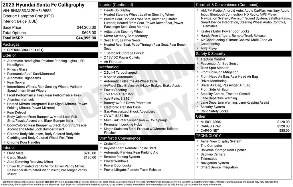 Used 2023 Hyundai Santa Fe Calligraphy SUV