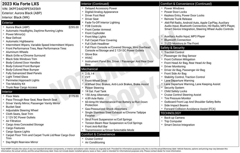 Used 2023 Kia Forte LXS Sedan