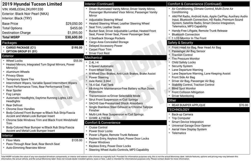 Used 2019 Hyundai Tucson Limited SUV