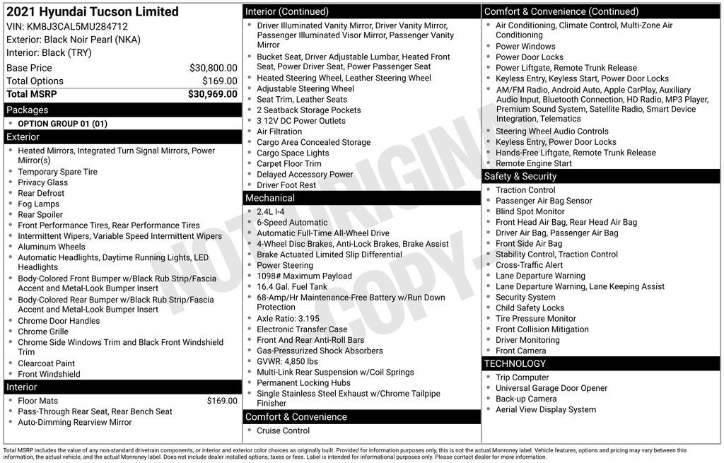 Used 2021 Hyundai Tucson Limited SUV