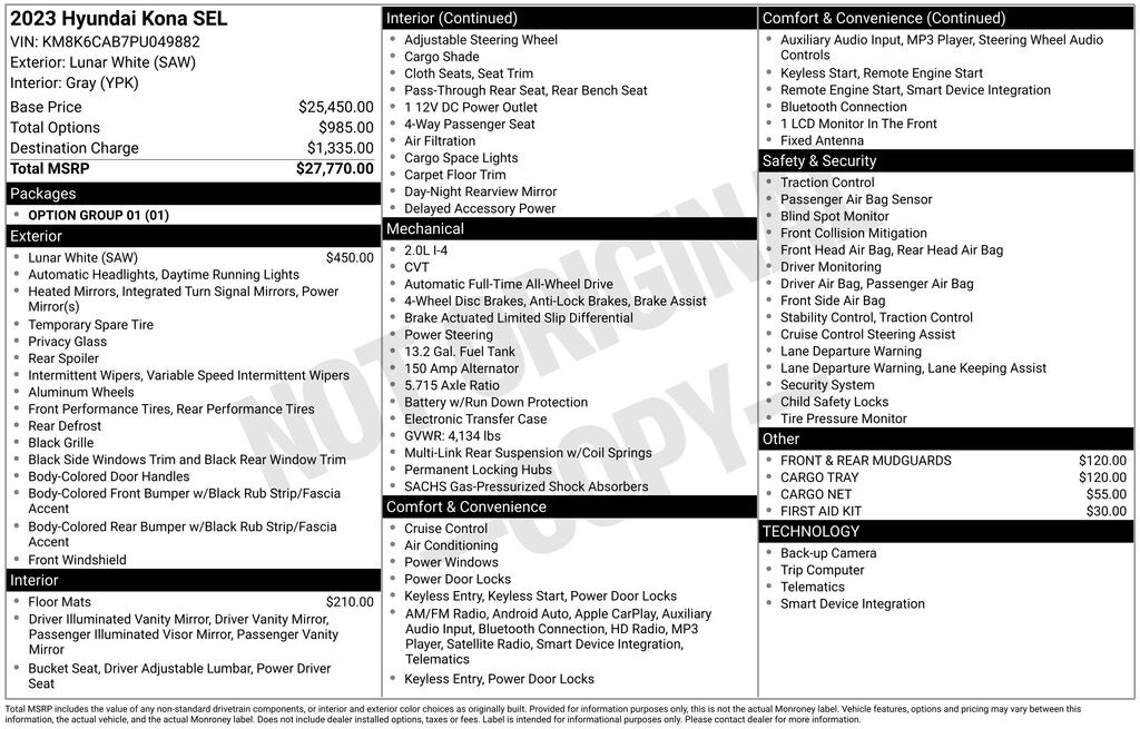 Used 2023 Hyundai Kona SEL SUV