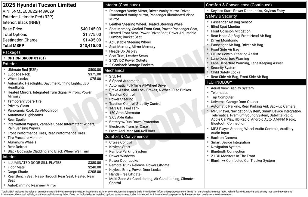 Used 2025 Hyundai Tucson Limited SUV