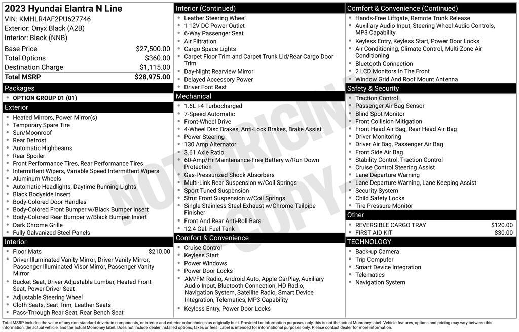 Used 2023 Hyundai Elantra N Line Sedan