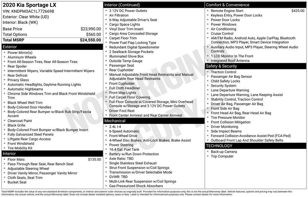 Used 2020 Kia Sportage LX SUV