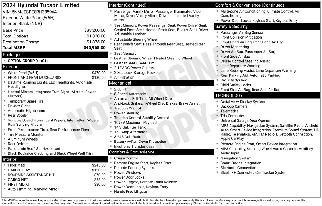 Used 2024 Hyundai Tucson Limited SUV