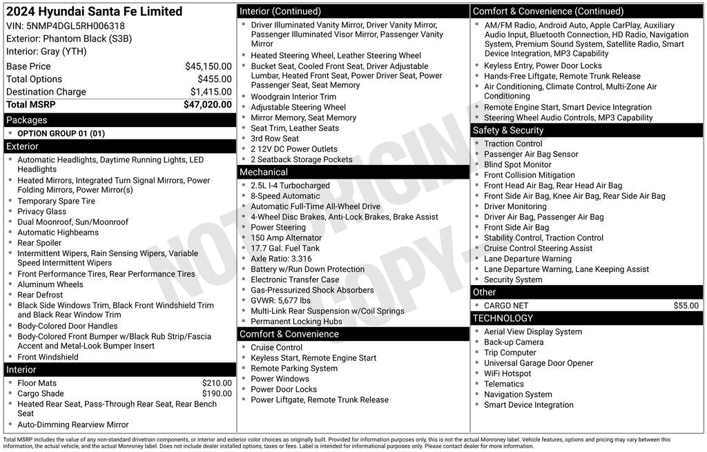 Used 2024 Hyundai Santa Fe Limited SUV