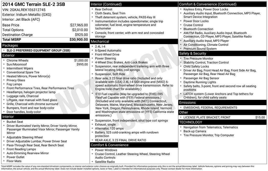 Used 2014 GMC Terrain SLE-2 SUV