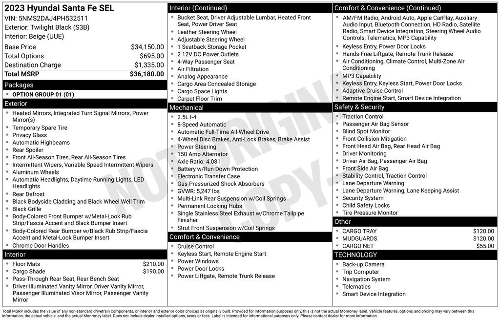 Used 2023 Hyundai Santa Fe SEL SUV