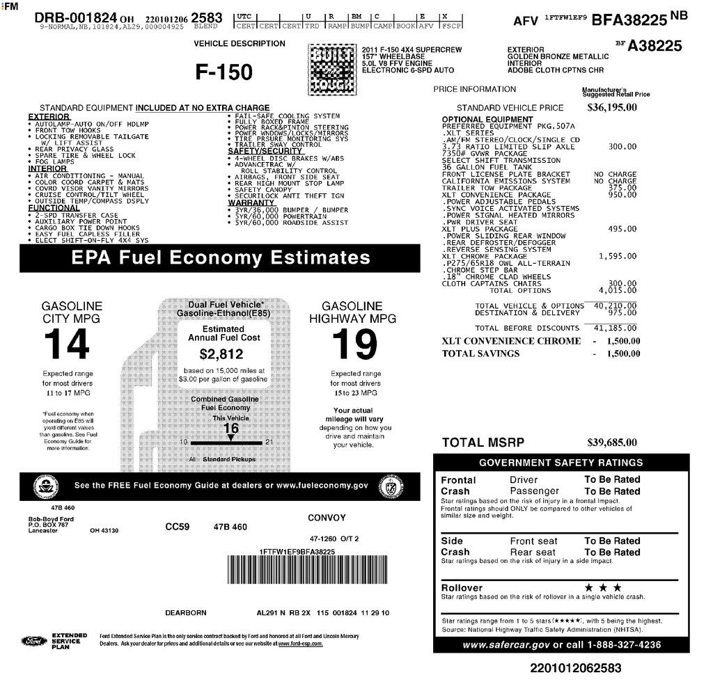 Used 2011 Ford F-150 Truck SuperCrew Cab