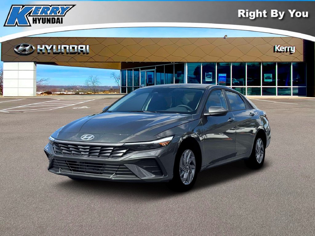 New 2026 Hyundai Elantra Hybrid Blue Sedan